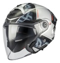 Casco Moto Abierto Mt Cosmos Sv Doble Visor Rpm Gris Arrow C2 Brillante M