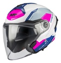 Casco Moto Abierto Mt Cosmos Sv Doble Visor Rpm Rosa Icarus A8 Brillante Xs