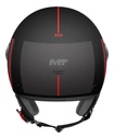 Casco Abierto Moto Mt Street S Visor Simple Rpm Negro/rojo Bezos B5 Mate S