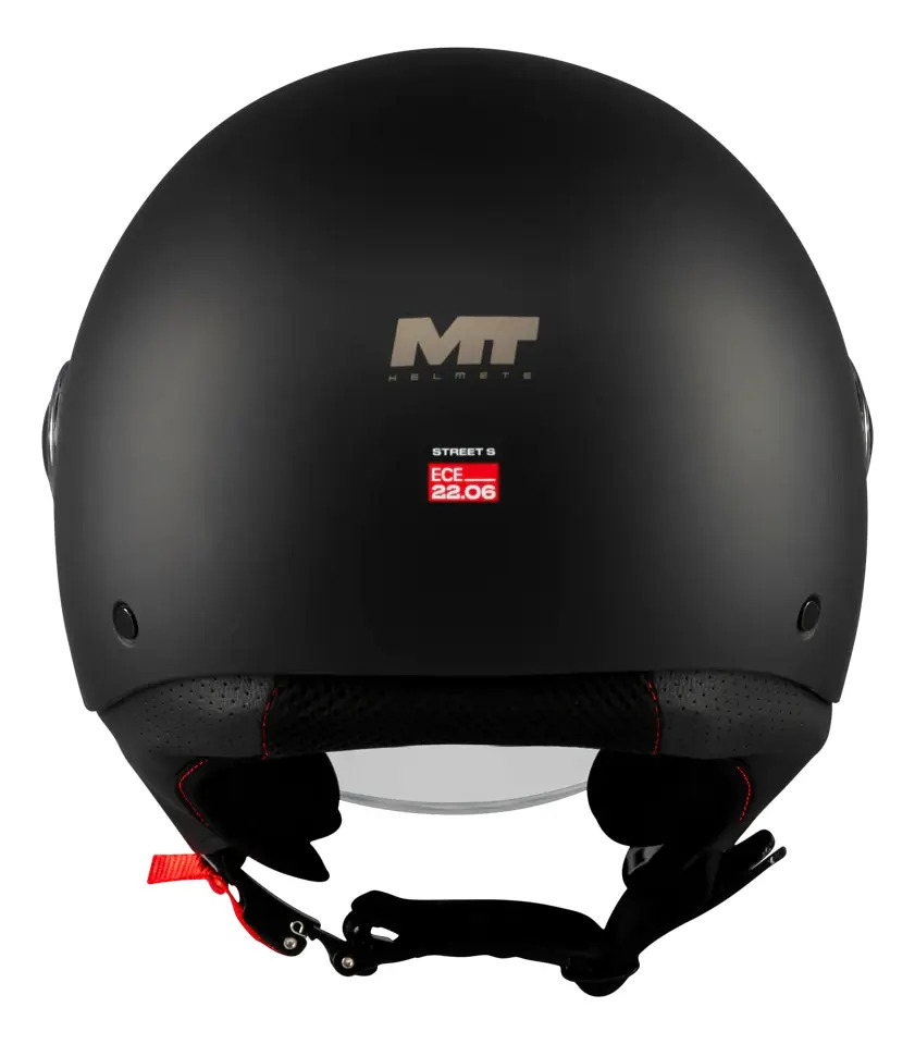 Casco Abierto Moto Mt Street S Visor Simple Rpm Negro Pure A1 Mate M