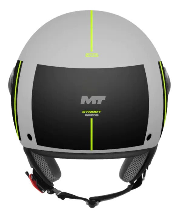 Casco Abierto Moto Mt Street S Visor Simple Rpm Amarillo Bezos C3 Brillante M