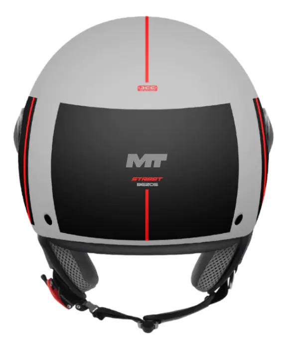 Casco Abierto Moto Mt Street S Visor Simple Rpm Rojo Bezos C5 Brillante M