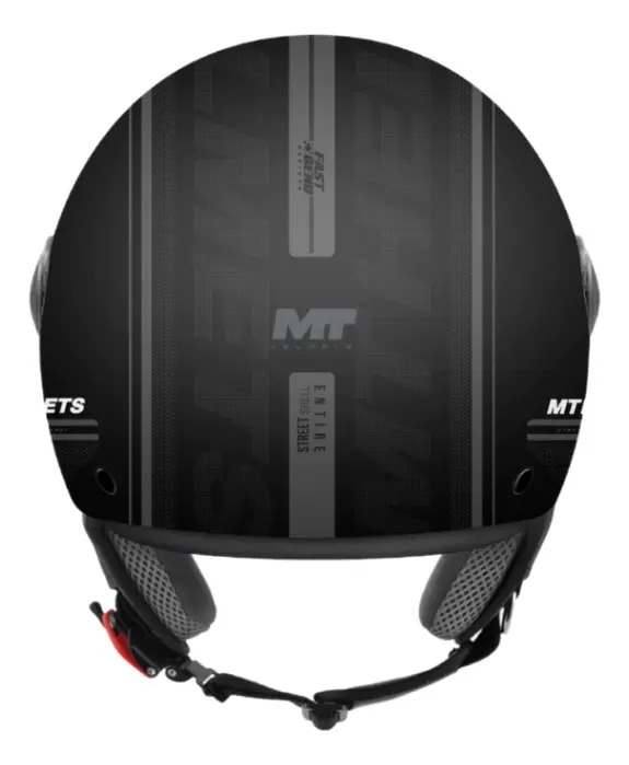 Casco Abierto Moto Mt Street S Visor Simple Rpm Negro/gris Entire C9 Mate Xl