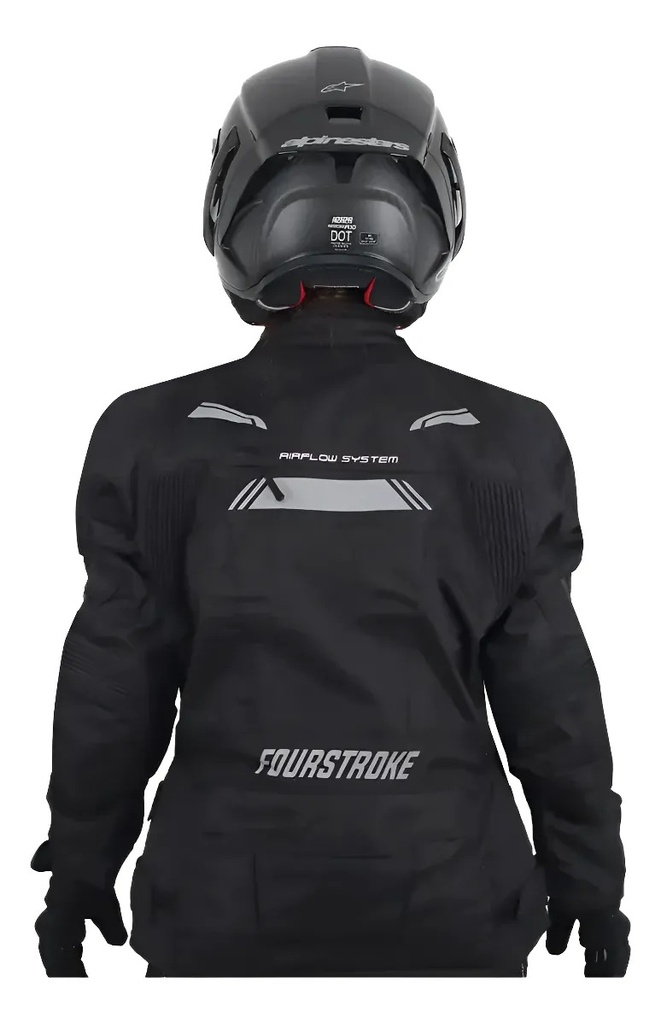 Campera Moto Mujer Fourstroke All Weather Lady Jacket Rpm Negro S