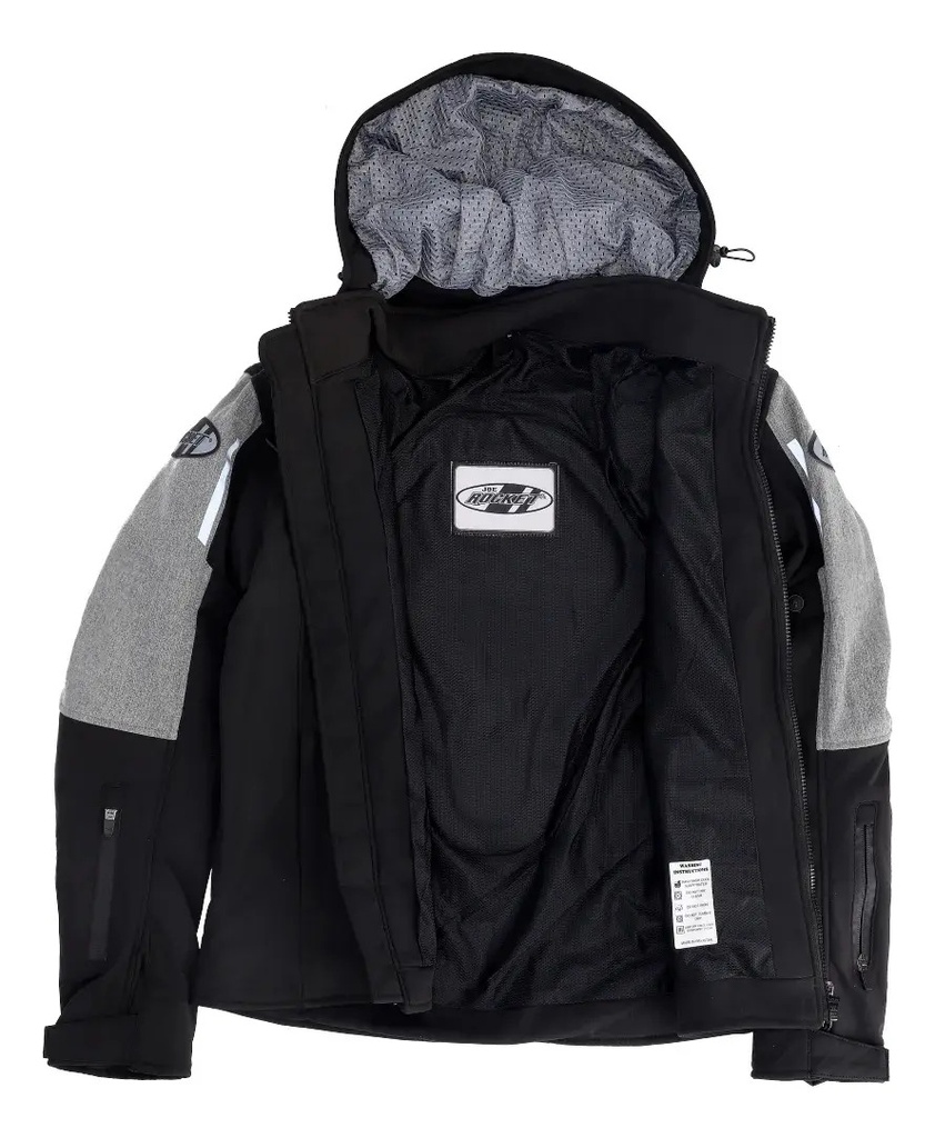 Campera Moto Joe Rocket Meteor Softshell Protecciones Rpm Negro/gris L