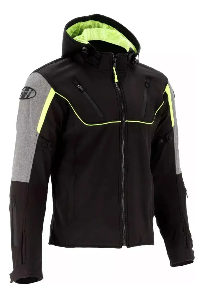 Campera Moto Joe Rocket Meteor Softshell Protecciones Rpm Negro Flúor Xxl