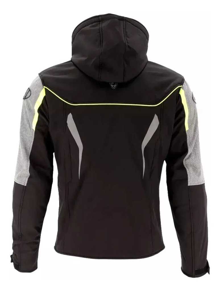 Campera Moto Joe Rocket Meteor Softshell Protecciones Rpm Negro Flúor S