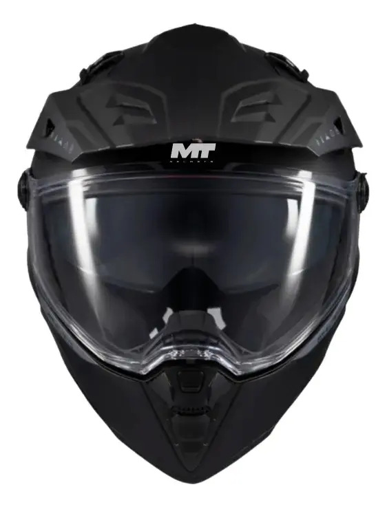 Casco Integral Enduro Moto Mt Track Sv Doble Visor Rpm Negro Pure A1 Mate L