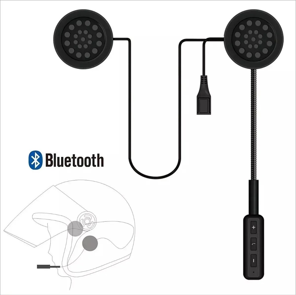 Intercomunicador Bt8 Negro Bluetooth 5.0 iPhone Android Rpm