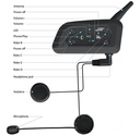 Intercomunicador Bluetooth Casco Moto V6 1200 Ejeas