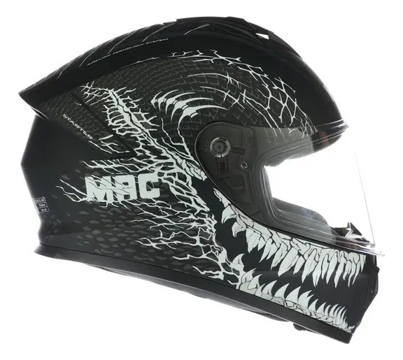 Casco Moto Integral Mac Ff801 Starter Rpm Negro Craw Mate M