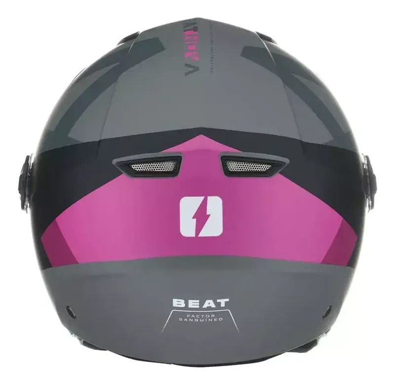 Casco Abierto Moto Mac Of721 Beat Rpm Gris/rosa Nova Mate Xs
