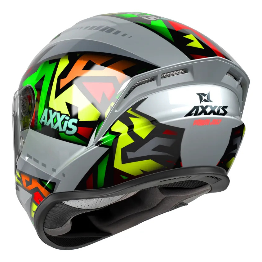 Casco Moto Integral Axxis Draken S Con Visor De Regalo Rpm Gris Jolly C2 Brillante Xl