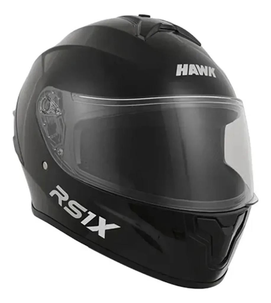 Casco Moto Integral Hawk Rs1x Rpm Negro Solid Brillante Xl