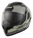 Casco Rebatible Moto Hawk Rs5x Doble Visor Rpm Gris Hunter Brillante Xl