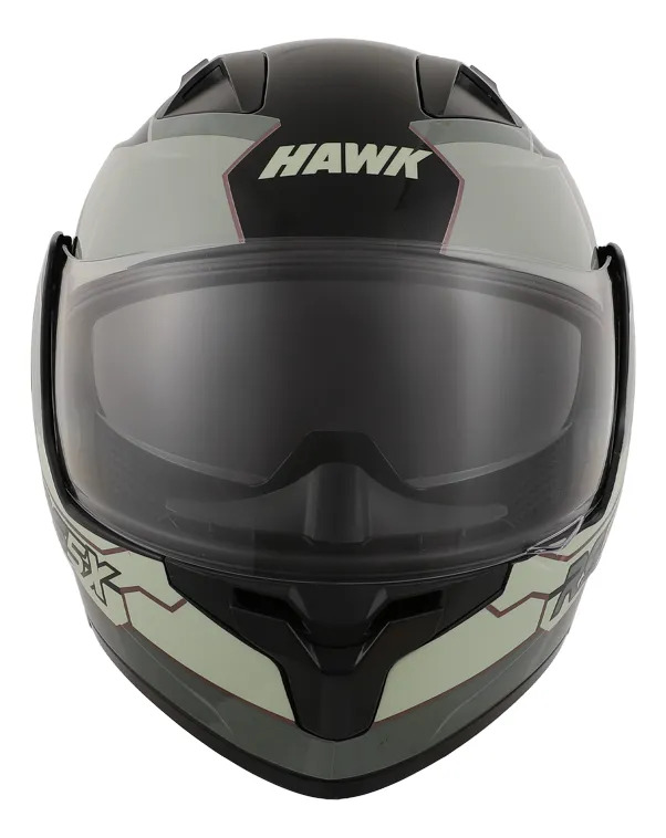 Casco Rebatible Moto Hawk Rs5x Doble Visor Rpm Gris Hunter Brillante Xl