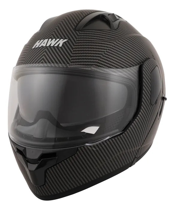Casco Rebatible Moto Hawk Rs5x Doble Visor Rpm Negro Carbon Look Mate L