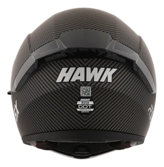 Casco Rebatible Moto Hawk Rs5x Doble Visor Rpm Negro Carbon Look Mate L