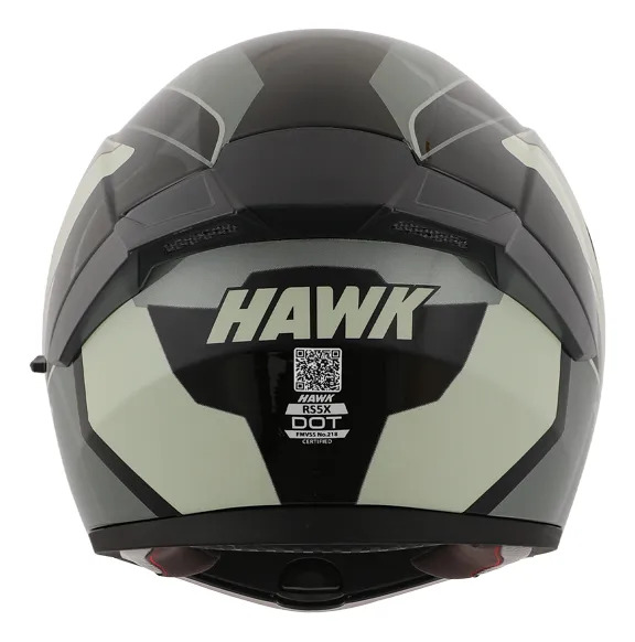 Casco Rebatible Moto Hawk Rs5x Doble Visor Rpm Gris Hunter Brillante M