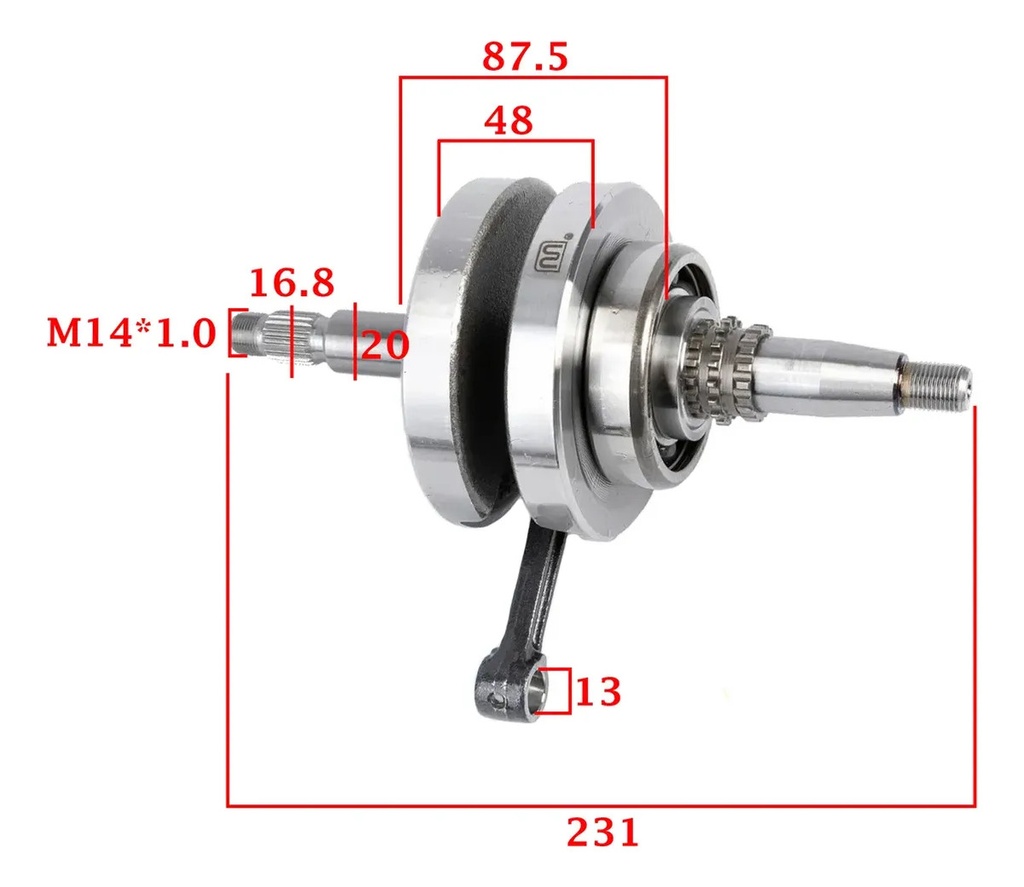 Cigueñal Completo Honda Xr125 L Cadenero Rpm