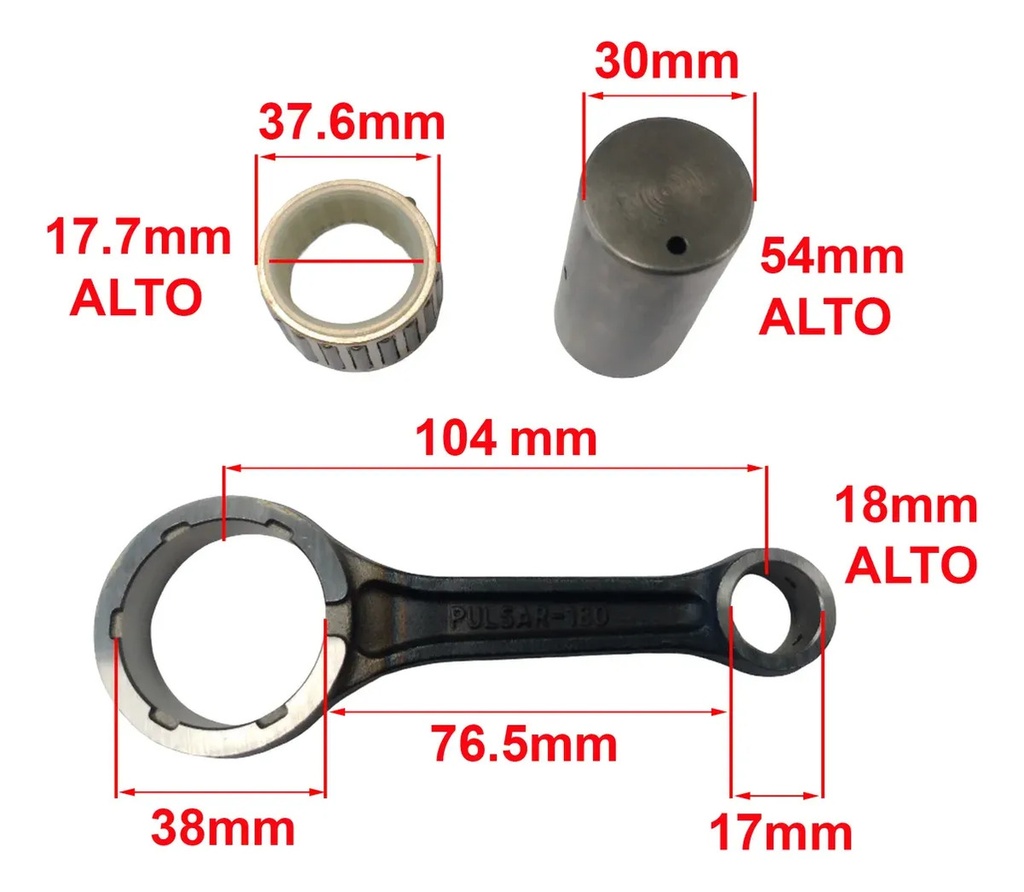 Kit Biela Completa P/ Bajaj Rouser 180/200 W Standard