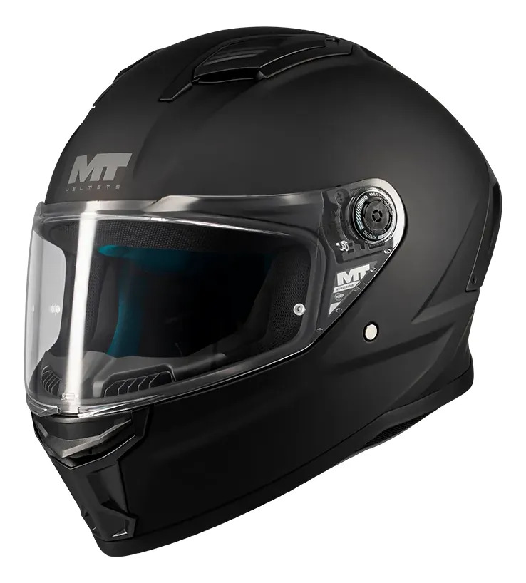 Casco Moto Integral Mt Stinger 2 Con Spoiler Rpm Negro Pure A1 Mate M