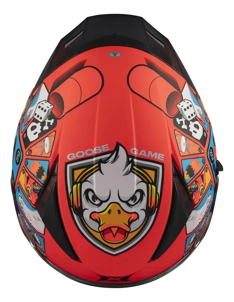 Casco Moto Integral Axxis Panther Sv Doble Visor Rpm Naranja Goose Game A5 Brillante Xl