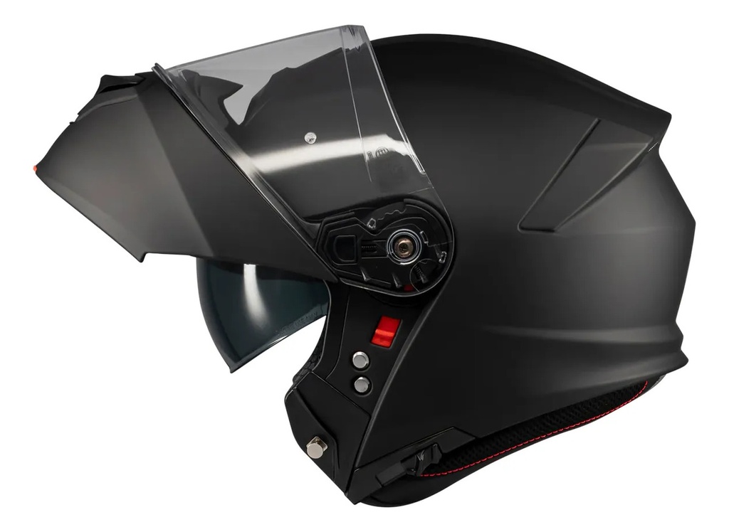 Casco Moto Rebatible Mt Genesis Sv Doble Visor Rpm Negro Pure A1 Mate S