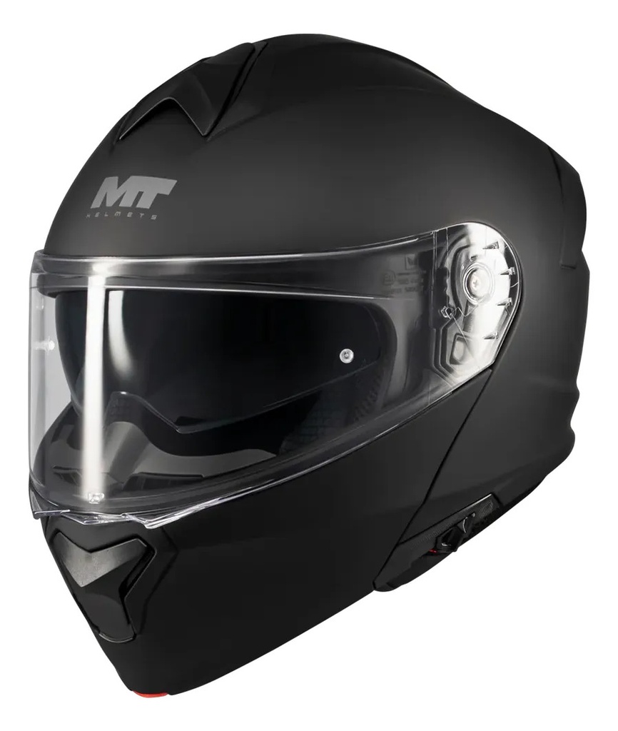 Casco Moto Rebatible Mt Genesis Sv Doble Visor Rpm Negro Pure A1 Mate S