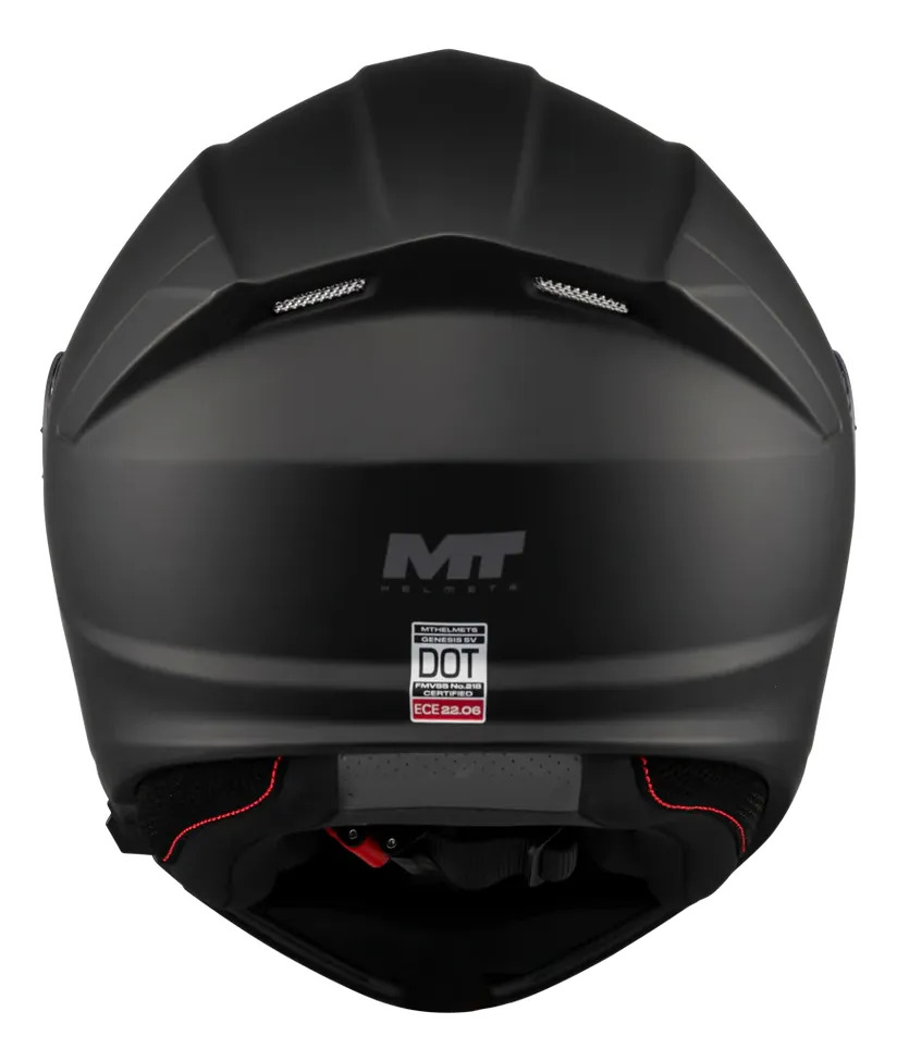 Casco Moto Rebatible Mt Genesis Sv Doble Visor Rpm Negro Pure A1 Mate S