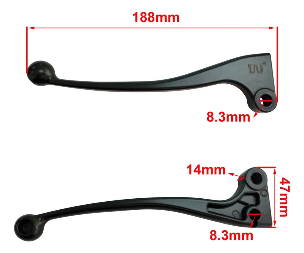 Manija De Embrague  Honda Cb 300 F Twister Tornado 300 Rpm Negro