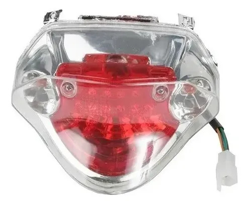 Farol Trasero Luz Stop Moto Yamaha New Crypton 110 Rpm Derecho/pasajero Rojo/naranja/cristal