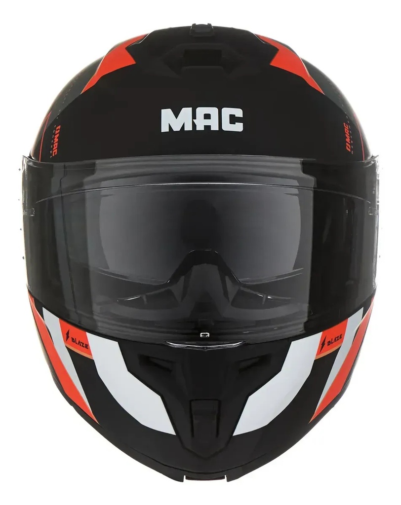 Casco Moto Rebatible Mac Ff166 Blaze Doble Visor Rpm Negro/rojo Arkad Mate L