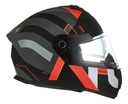 Casco Moto Rebatible Mac Ff166 Blaze Doble Visor Rpm Negro/rojo Arkad Mate L