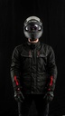 Campera Moto Hombre Nto Indiana Touring Con Protecciones Rpm Negro/rojo Cordura M