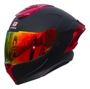 Casco Integral Gekko Spektor Doble Visor + Visor De Regalo Negro/rojo Matt Red Mate M