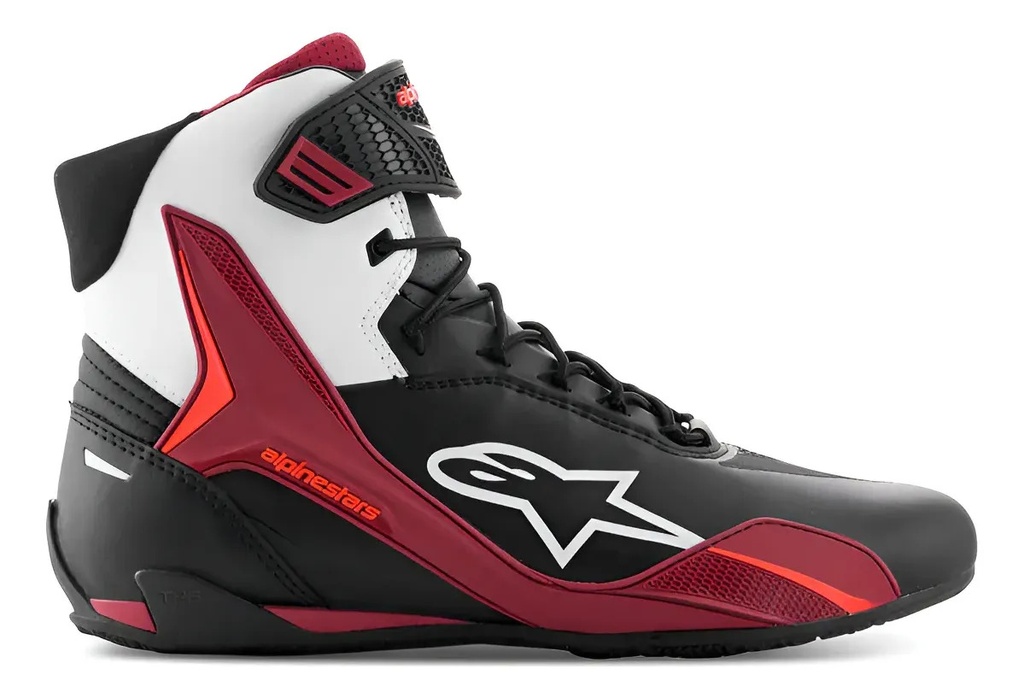 Zapatillas Moto Hombre Alpinestars Faster 4 Shoes Rpm Negro/blanco/rojo 42