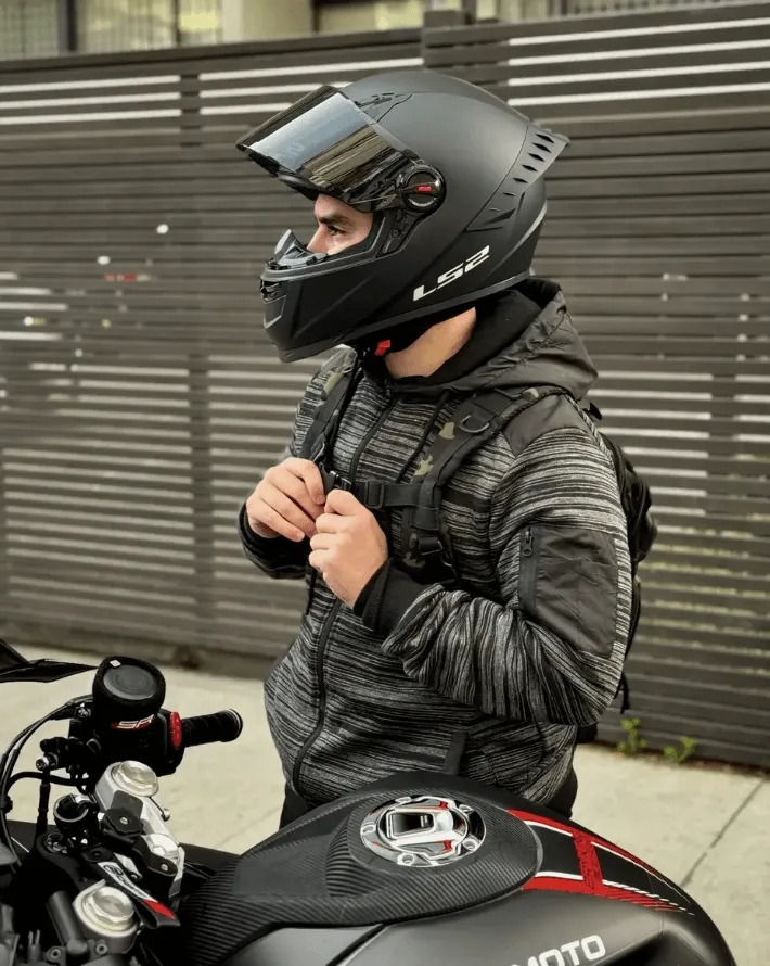 Casco Moto Integral Ls2 Ff816 Cosmos Rpm Negro Solid Mate Xxl
