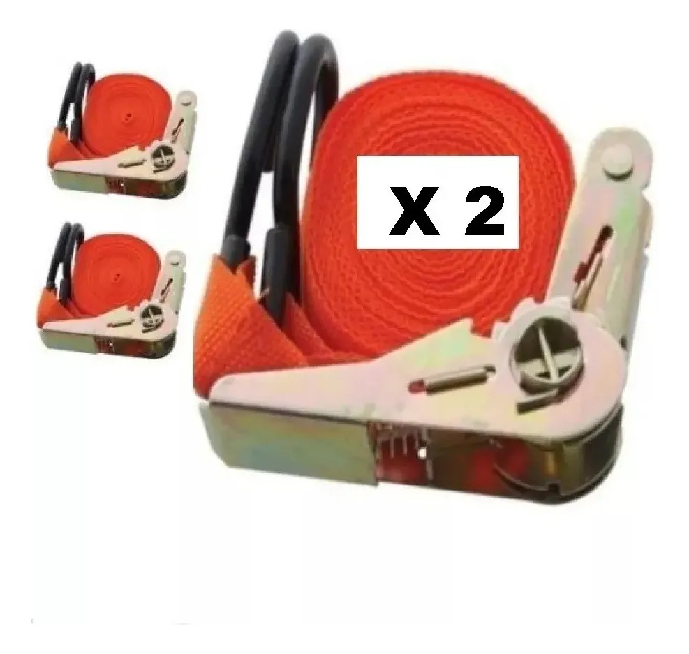 Suncho Cinta Amarre Carga Crique 4,5mt X 1pul 2 Uni Rpm Naranja