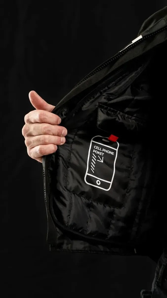 Campera Nto Moto Cordura Striker Hombre Protecciones Rpm Negro Liso Xl