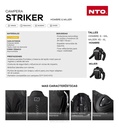 Campera Nto Moto Cordura Striker Hombre Protecciones Rpm Negro Liso Xl