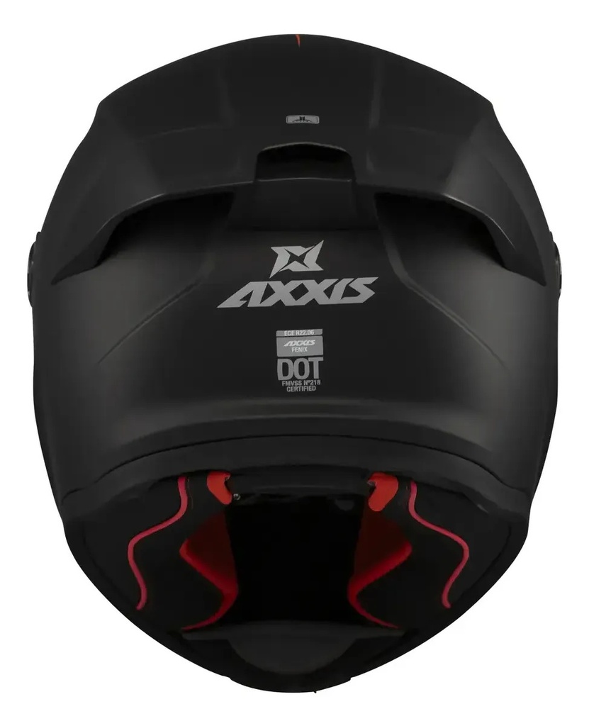Casco Moto Integral Axxis Fenix Con Spoiler Rpm Negro Solid A1 Mate M
