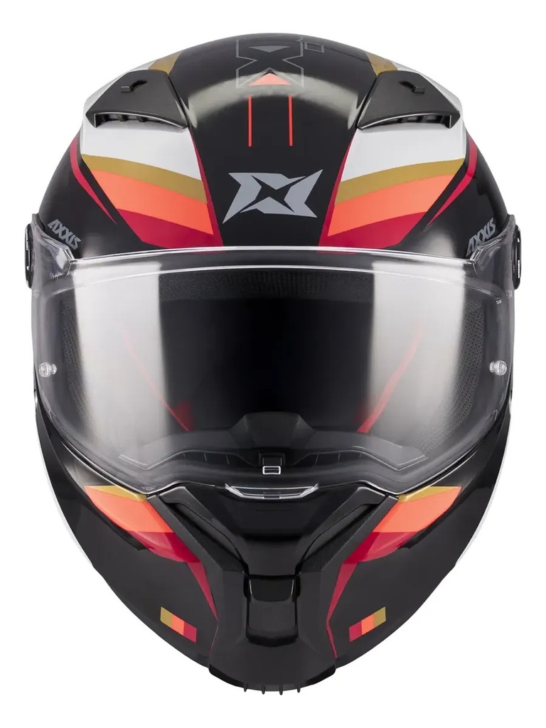 Casco Moto Integral Axxis Fenix Con Spoiler Rpm Negro/rojo Turbulence B5 Brillo Xxl