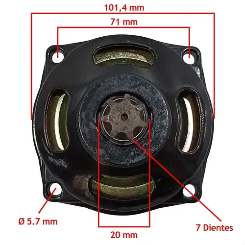 Campana  Embrague Completo Mini Cuatriciclo Rpm 7 Estrias