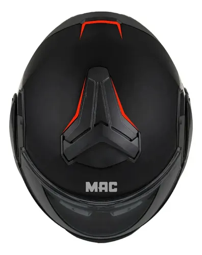 Casco Moto Rebatible Mac Ff628 Eclipse Doble Visor Rpm Negro Solid Mate S