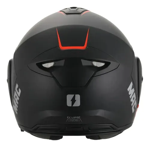 Casco Moto Rebatible Mac Ff628 Eclipse Doble Visor Rpm Negro Solid Mate S