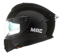Casco Deportivo Integral Moto Mac 861 Alpha Carbono Rpm Negro Solid Brillante Xl