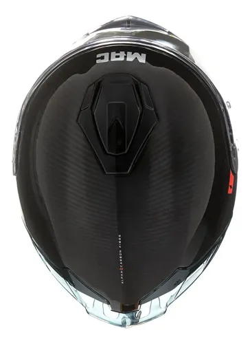 Casco Deportivo Integral Moto Mac 861 Alpha Carbono Rpm Negro Solid Brillante Xl