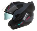 Casco Moto Rebatible Mac Ff628 Eclipse Doble Visor Rpm Negro/gris/rosa Vartell Mate M