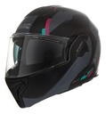 Casco Moto Rebatible Mac Ff628 Eclipse Doble Visor Rpm Negro/gris/rosa Vartell Mate M